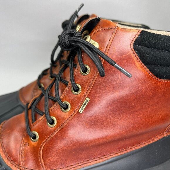 Sperry Men's Size 10 Avenue Brown Leather Waterproof Duck Boots‎ - Picture 5 of 11